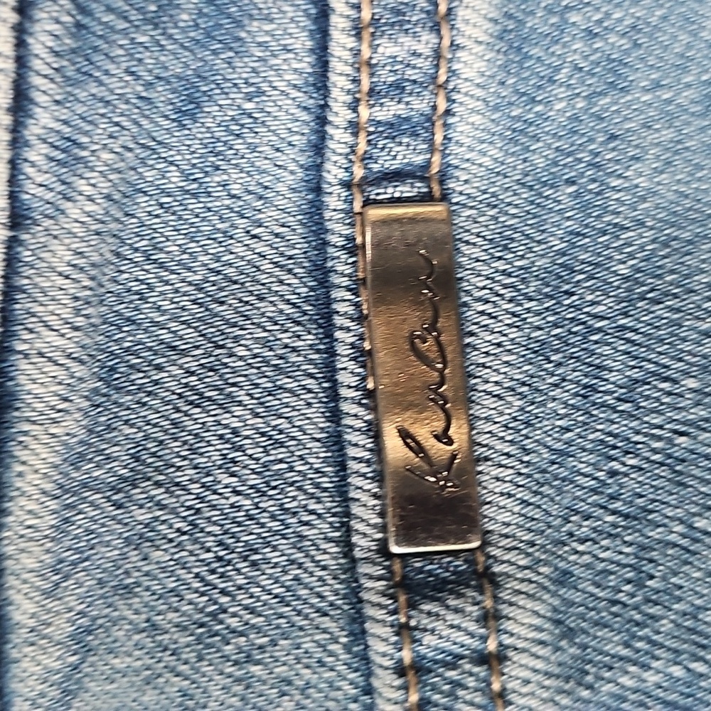 Kancan Emma Mid Rise Wide Flare Leg Jeans Denim Cuffed Size 7 - Picture 6 of 7